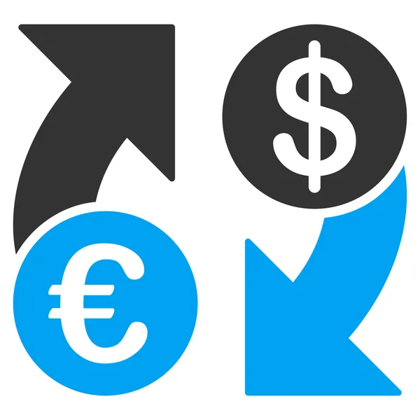 Euro-Dollar Euro Exchange ikonen — Stock vektor