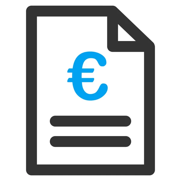 Euro factuur pictogram — Stockvector