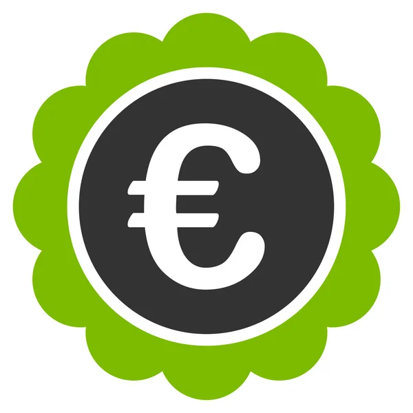 Euro beloning stempel pictogram — Stockvector