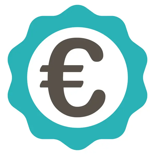 Icône du sceau du prix Euro — Image vectorielle