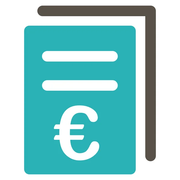 Ikony listy katalogu euro — Wektor stockowy