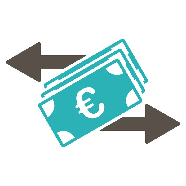 Icône de transfert d'argent Euro — Image vectorielle