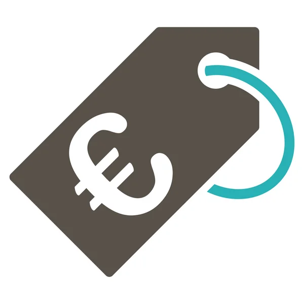 Euro Tag Icono — Vector de stock