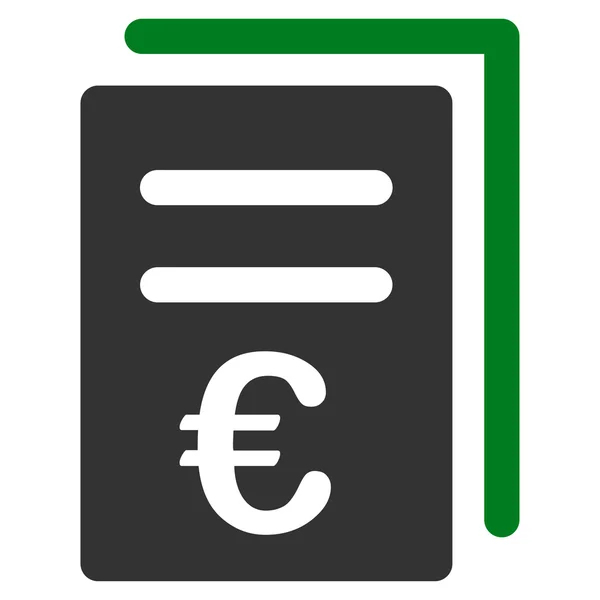 Icono de lista de catálogo Euro — Vector de stock