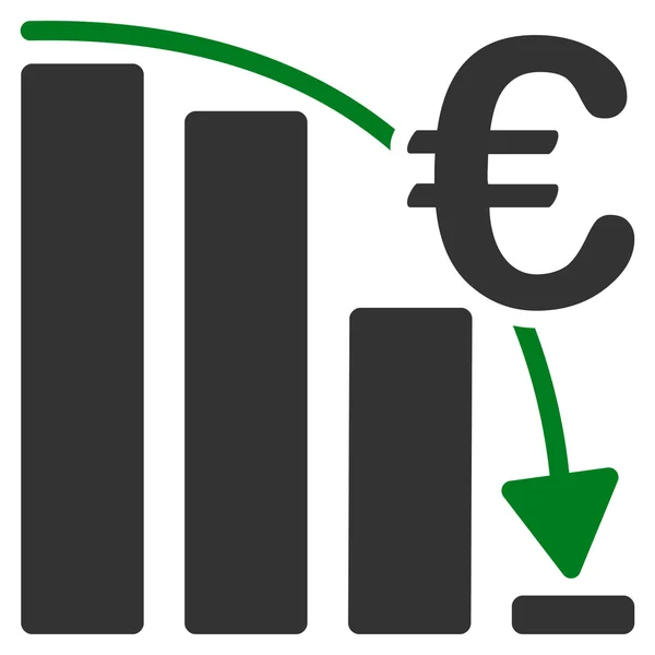 Euron Epic misslyckas krisen ikonen — Stock vektor