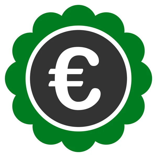 Icono del sello de recompensa del euro — Vector de stock