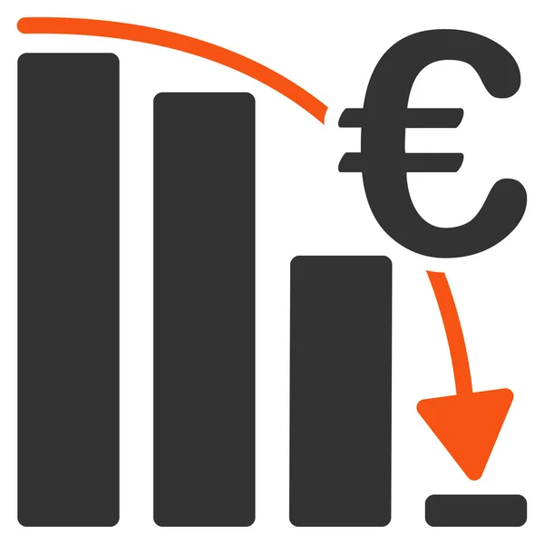 Euro Epic Fail Crisis Icon — Stock Vector