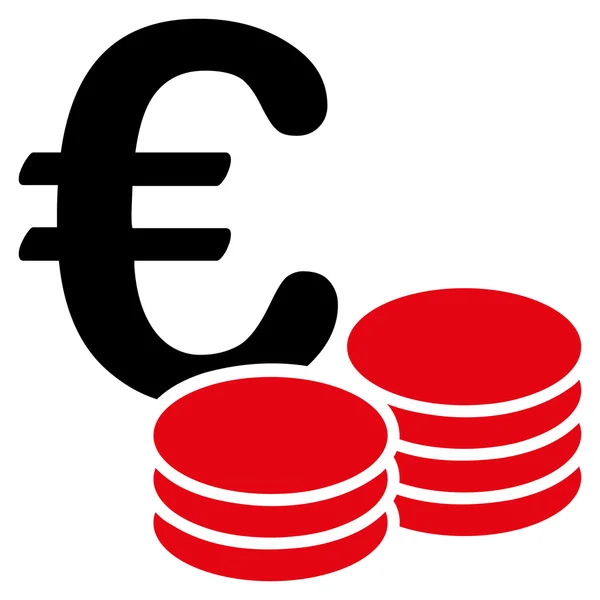 Εικονίδιο στοίβες κερμάτων ευρώ — Διανυσματικό Αρχείο