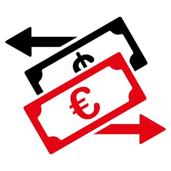Euro icona di cambio valuta — Vettoriale Stock