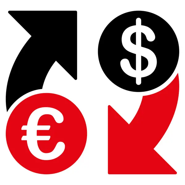 Euro-Dollar Euro Exchange ikonen — Stock vektor