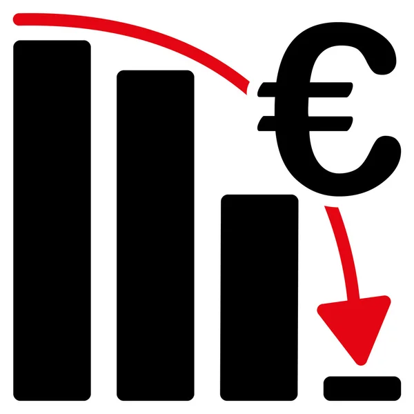 Euron Epic misslyckas krisen ikonen — Stock vektor