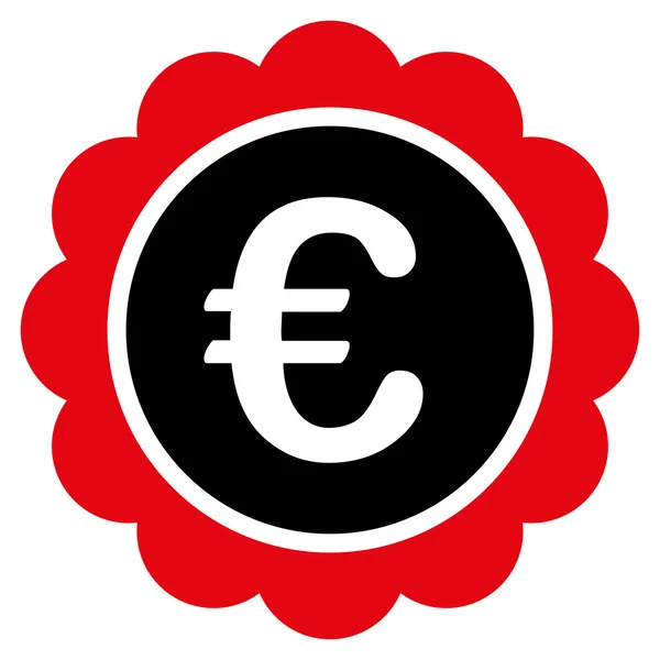 Icono del sello de recompensa del euro — Vector de stock