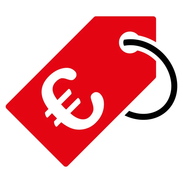 Euro Tag Icono — Vector de stock