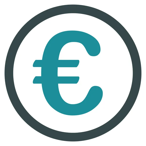 Ikon koin Euro - Stok Vektor