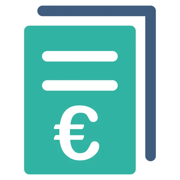 Euro Catalog List Icon — Stock Vector