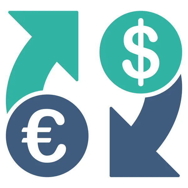 Euro dólar euro icono de cambio — Archivo Imágenes Vectoriales