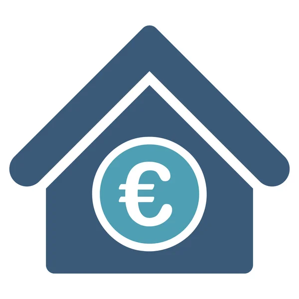 Ευρώ οικονομικό κέντρο εικονίδιο — Διανυσματικό Αρχείο