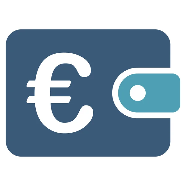 Euro portemonnee pictogram — Stockvector