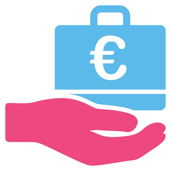 Ikona služby účetní euro — Stockový vektor
