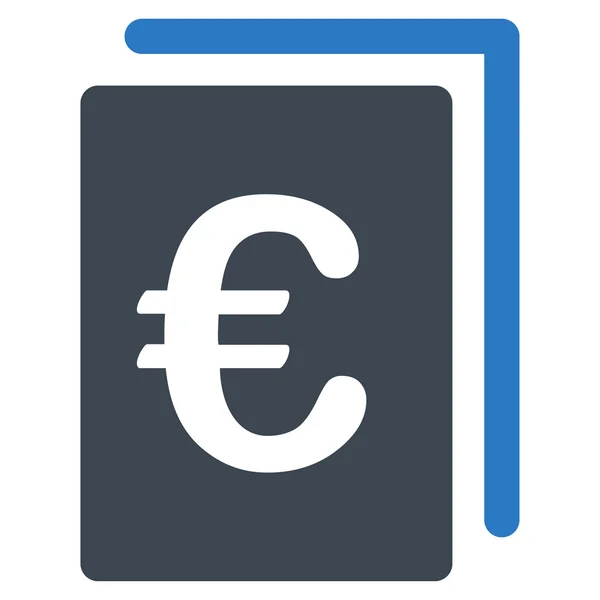 Euro Document Icon — Stock Vector