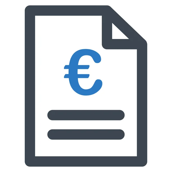 Icono de Factura Euro — Vector de stock