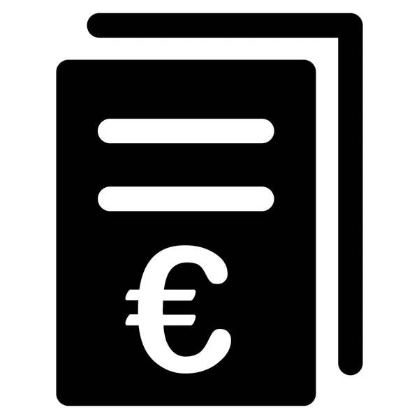 Euro Catalogue Liste Icône — Image vectorielle