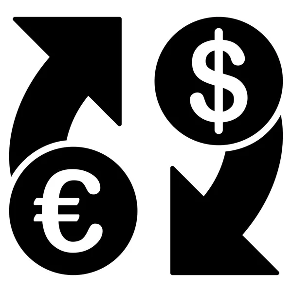 Ikon Euro Dollar Euro Exchange - Stok Vektor