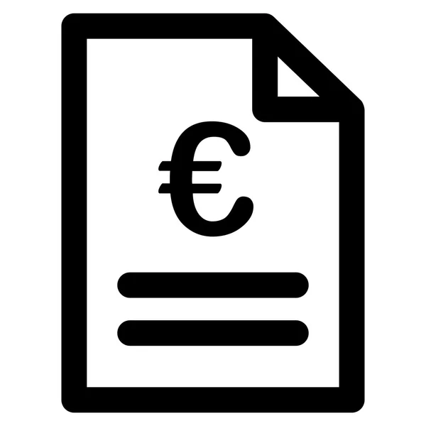 Euro factuur pictogram — Stockvector