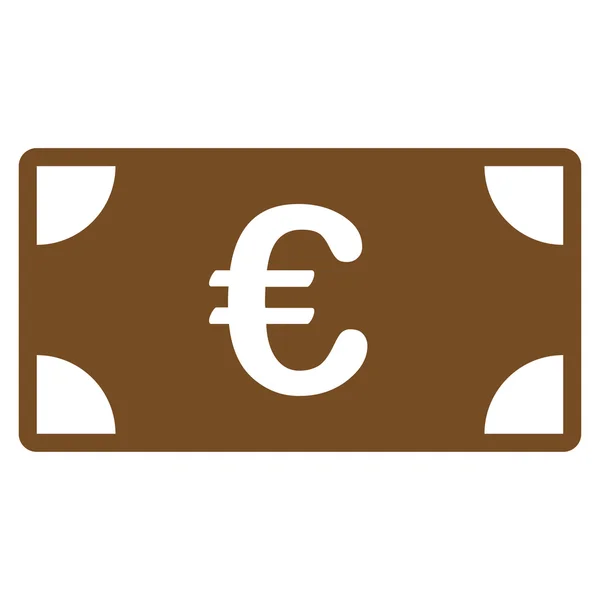 Icono del billete en euros — Vector de stock