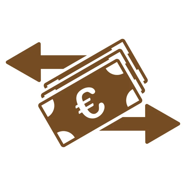 Ícone de transferência de dinheiro do euro —  Vetores de Stock