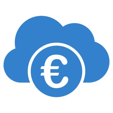 Euro bulut bankacılık simgesi
