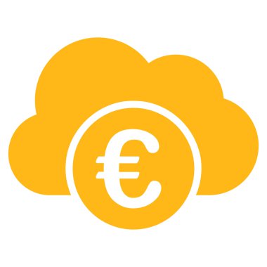 Euro bulut bankacılık simgesi