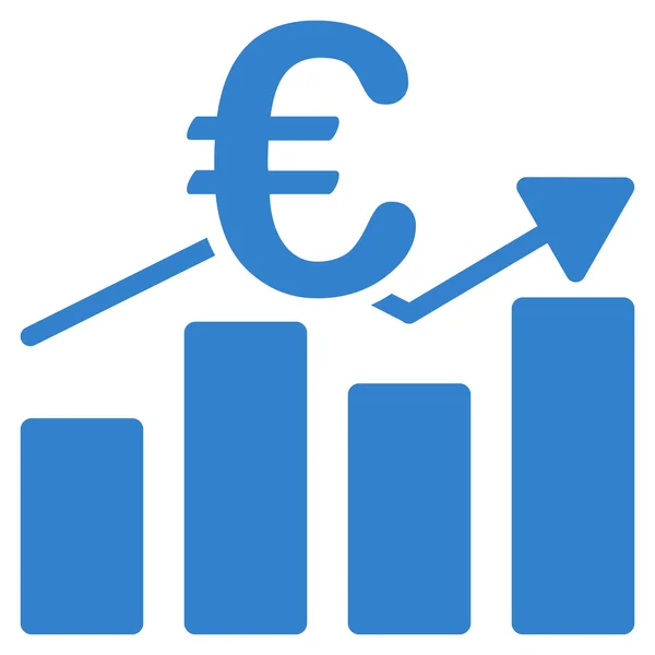 Euro Business graf ikona — Stockový vektor