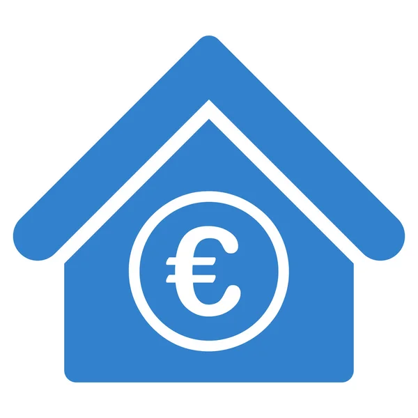 Euro Financial Center Icon — Stock Vector