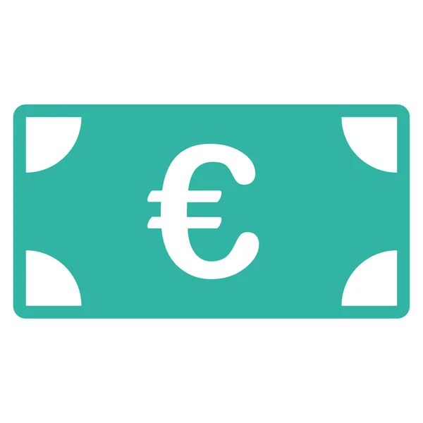 Icono del billete en euros — Vector de stock