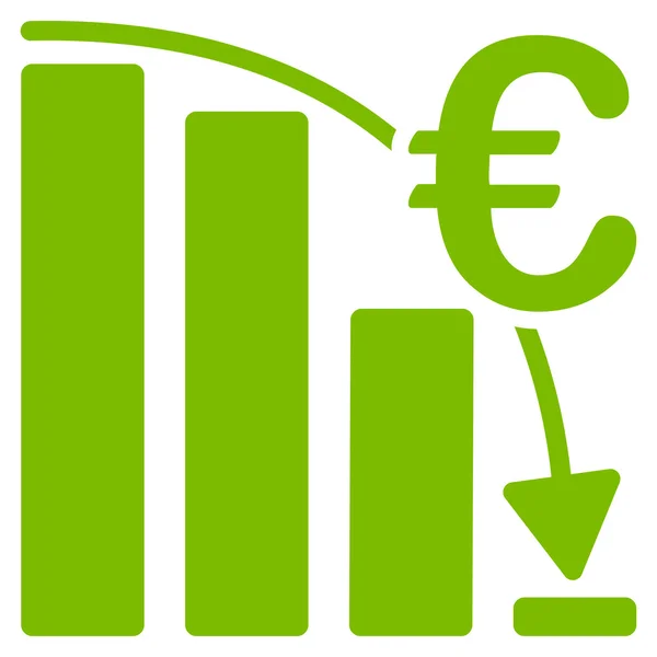 Euro epico fallimento crisi icona — Vettoriale Stock