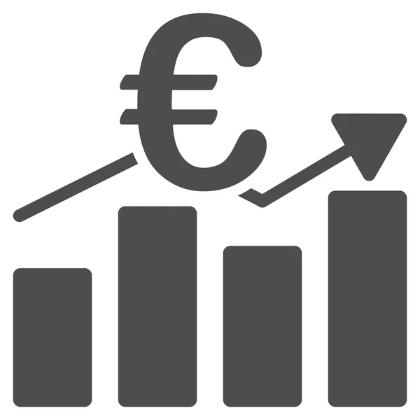 Icona Euro Business Chart — Vettoriale Stock