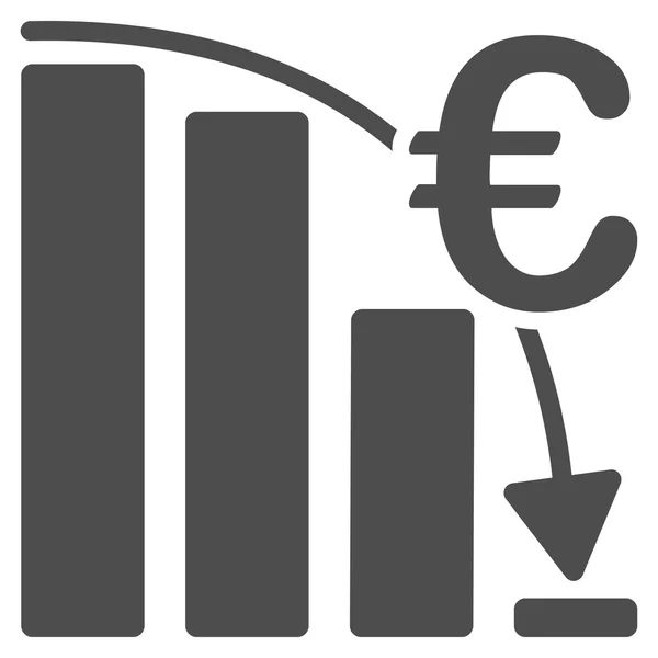 Euro Heldendicht ontbreekt Crisis pictogram — Stockvector