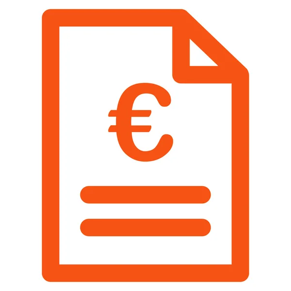 Euro Invoice Icon — Stock Vector