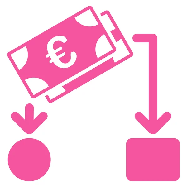 Euro Cash Flow Icon — Stock Vector