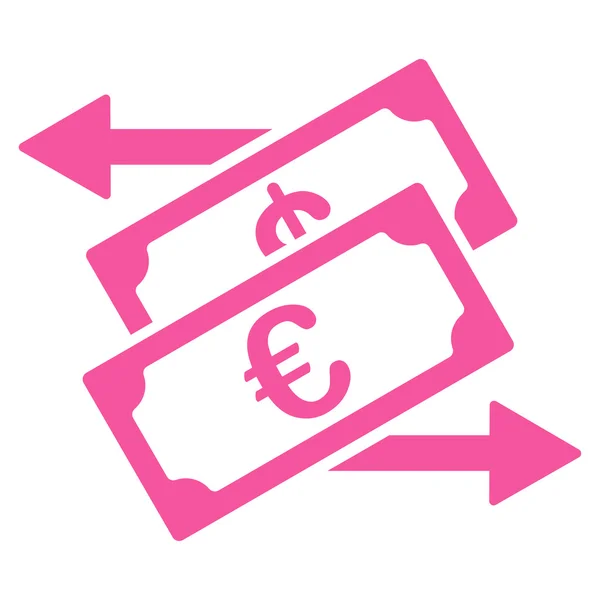 Euro icono de cambio de divisas — Vector de stock