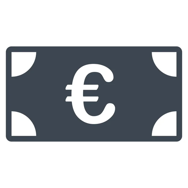 Icono del billete en euros — Vector de stock