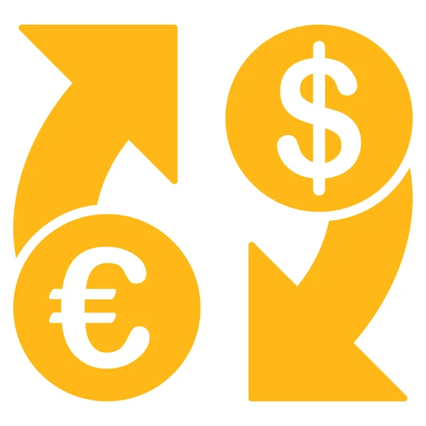 Euro Dollaro Icona Euro Exchange — Vettoriale Stock