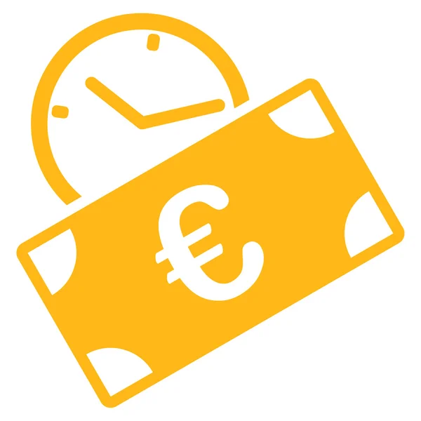 Euro terugkerende betaling pictogram — Stockvector