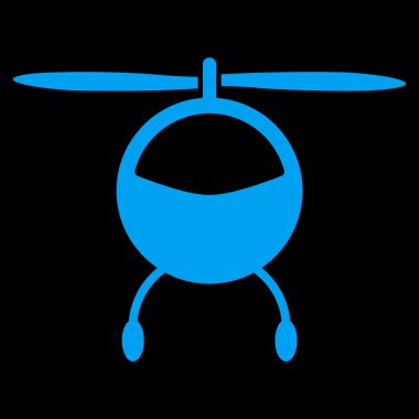 Helikopter düz simgesi
