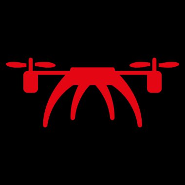 Rotorcraft düz simgesi