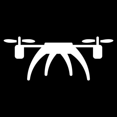 Rotorcraft düz simgesi