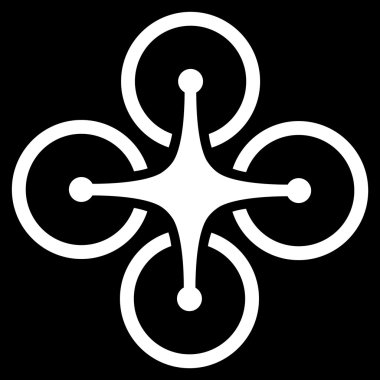 Quadrocopter düz simgesi