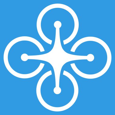 Quadrocopter düz simgesi