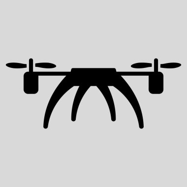 Rotorcraft düz simgesi